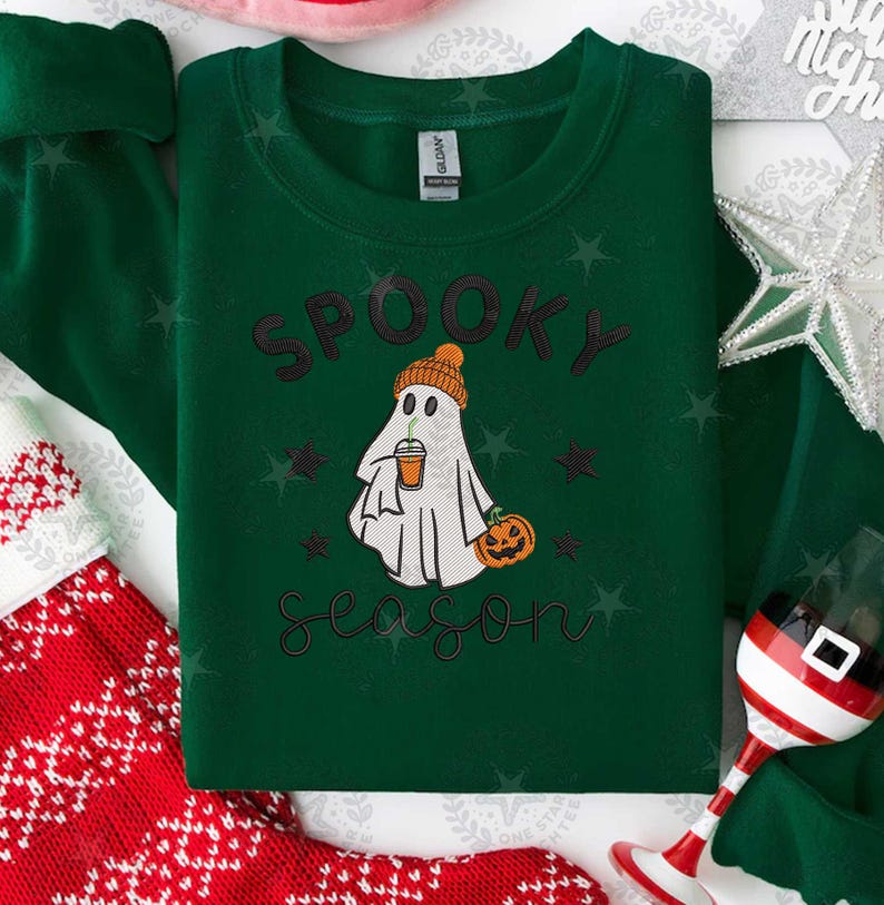 Halloween Embroidery Design, Halloween Spooky Season Embroidery Design