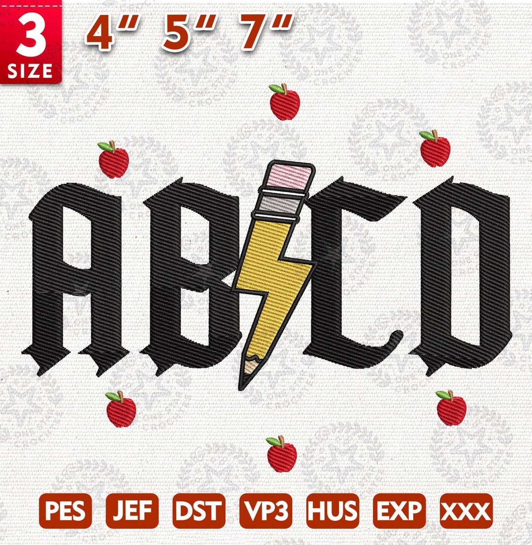 Personalized ABCD Teacher Tour Embroidery Design, ABCD Teacher Tour ...