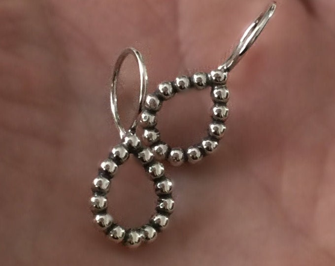 Handcrafted Sterling Silver Drop Earrings, Small Earrings in Silver, Boho Earrings, Gift for Her, Everyday Earrings, Handmade Jewelry,