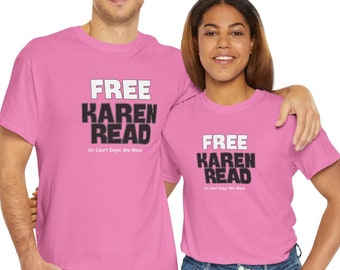 Pink Free Karen Read Shirt, On Court Days We Wear PINK, Free Karen, Investigate The Cops, Justice for Karen, Karen Read Was Framed
