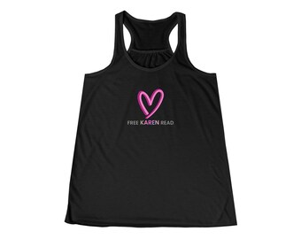 Free Karen Read Tank Top, Team Karen Read Shirt, Justice for John, Massachusetts Police Officer Murder Trial Flowy Racerback Tank