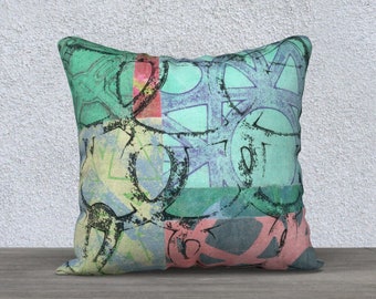 Loopsie Daisy Pillow Art Pillow, Velvet couch pillow, velvet couch cushion, couch cushion cover, pillow covers, pillow 18x18