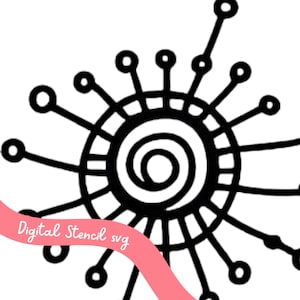 Abstract 3 Digital Mask, Downloadable Digital Stencil SVG Png for Cricut, Silhouette, Gel Plate Printing, Art Journals, and Mixed Media