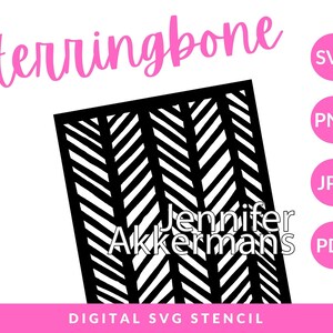 Herringbone Schablone - Digitale Schablone, SVG-Datei für Cricut, Silhouette, png, jpg, pdf, Instant download, Geldruck Schablone
