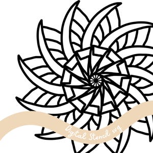Mandala Mask Mandala Stencil 5 - Mandala Pattern Stencil for Cricut, Silhouette, Gel Printing, Scrapbooking & Mixed Media – Stencil svg