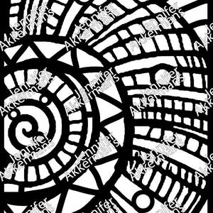 Fiesta Pattern Stencil Set di maschere e stencil digitali, stencil digitale, file di taglio SVG per cricut, silhouette, stencil per stampa su gel, tecniche miste