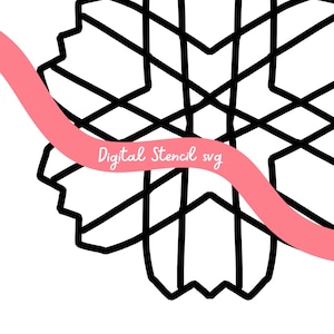 Mandala Mask Mandala Stencil 2 Mandala Pattern Stencil for Cricut, Silhouette, Gel Printing, Scrapbooking & Mixed Media – Digital Download