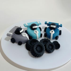 fondant race car cake topper wheels edible racing car