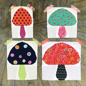 Foundation Paper Pieced Pilze und Toadstools PDF Pattern