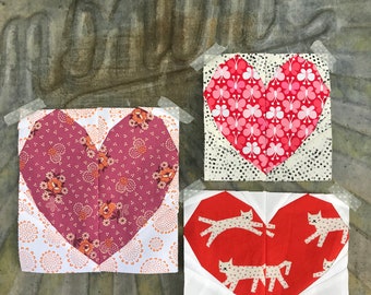 Foundation Paper Pieced Heart PDF Pattern