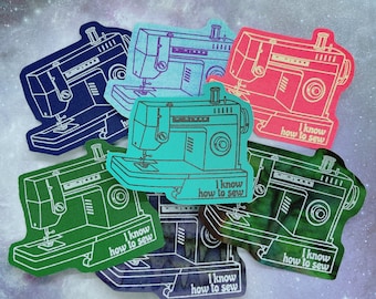 retro naaimachine - gezeefdrukte opstrijkpatch