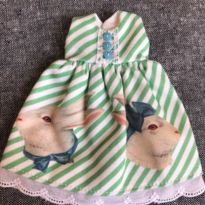 gathered middie dress (bunny couple - green)