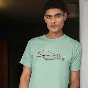 Beluga Narwhal Whale T-shirt: Sea Adventure Garment-Dyed Comfort Colors Tee