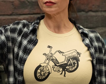 Moped Magical Curious Adventure Explore Beyond Streets Mustard Color Unisex Garment-Dyed T-Shirt Unique Custom Design Moped Journey