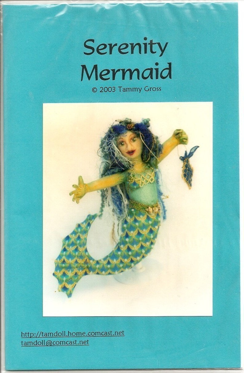 Serenity Mermaid Sewing Pattern for Cloth Dolls by Tamdoll image 2