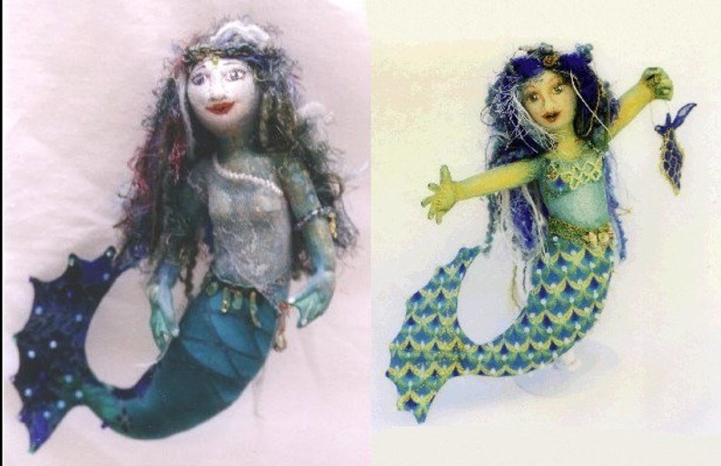 Serenity Mermaid Sewing Pattern for Cloth Dolls by Tamdoll image 3