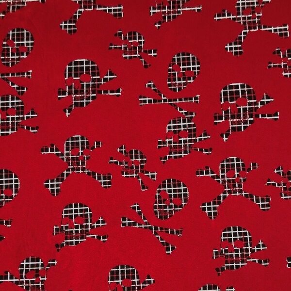 Skull Knit Fabric Etsy