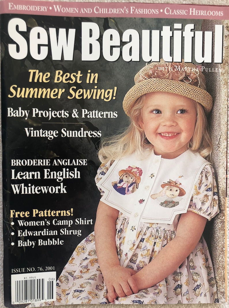 4 Sew Beautiful Magazines Martha Pullen 2001 2002 81 Heirloom Sewing 75 77 76