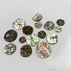 Natural Shell Buttons: 2-Hole Sewing & Craft Supplies