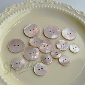 Pink Mother of Pearl Shell Buttons: Sewing & Craft Supplies (10-25mm)