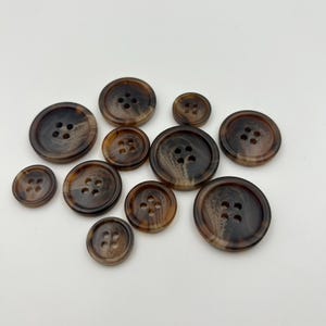 High Quality Resin Buttons, 5 Different Sizes, Round Buttons, Clothing Accessories, Doll Decorative Buttons