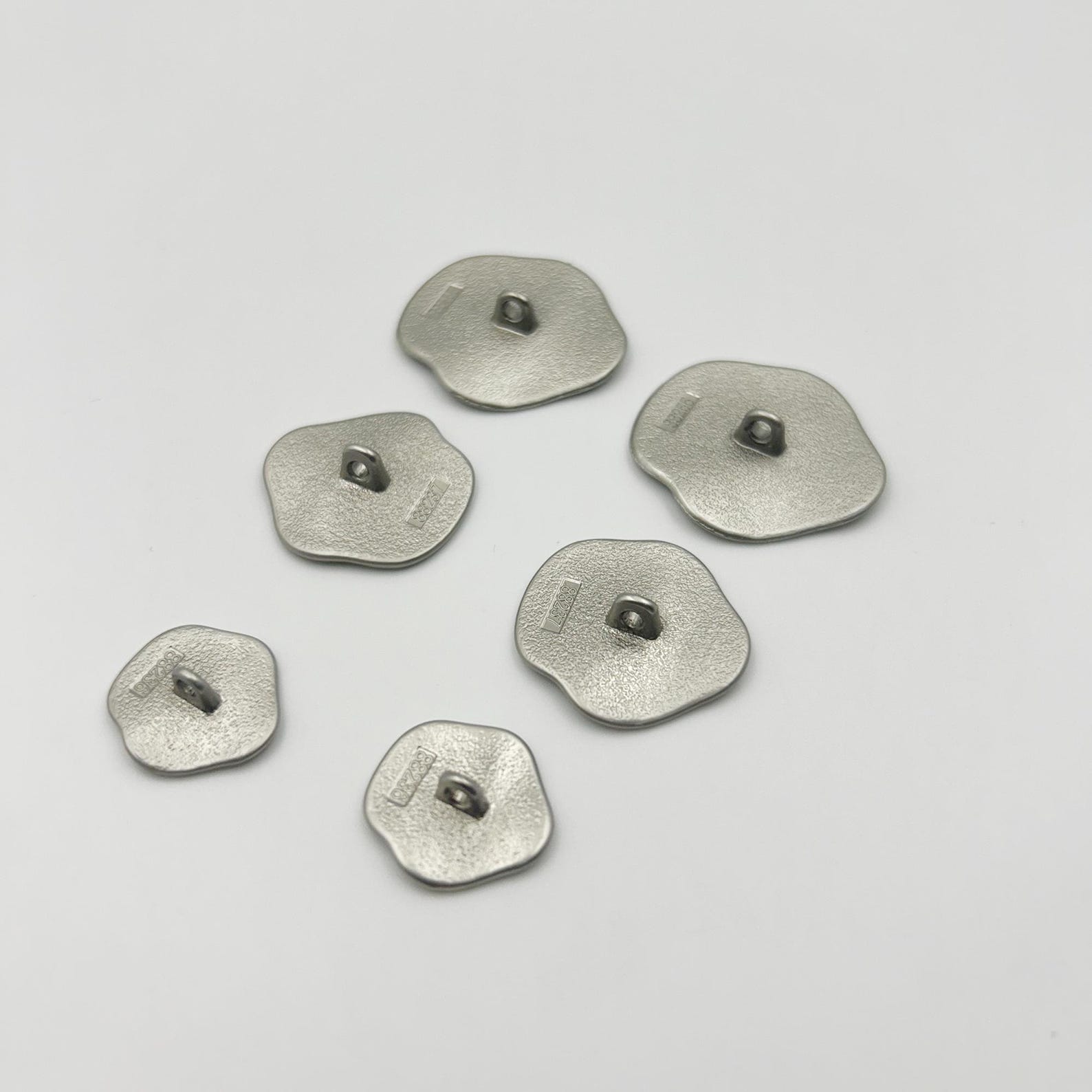Matte Gold & Silver Wavy Metal Buttons: Irregular Sewing Embellishments ...