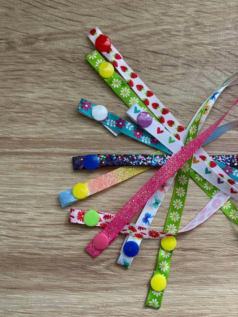 Girly Mystery Mixed Set of 3 Face Mask LanyardsRibbon and SnapsMade in USAMade in MichiganQuick ShipFree Shipping
