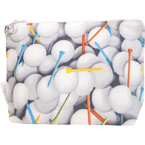 Golf Bag Zipper Golf Pouch Golf Purse Golf Gift for Woman Golf Lover Gift Zipper Pouch Golf Makeup Bag