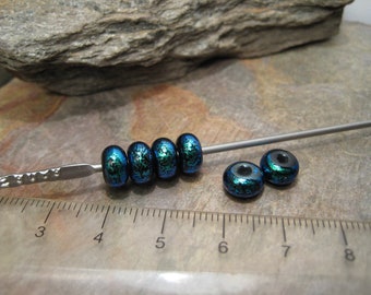 Opaque spacers (a bead set) lampwork glass beads by Beth Mellor, Beeboo