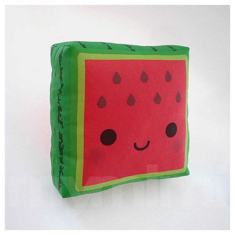 Fruit Pillow Watermelon Pillow Kawaii Pillow Stuffed Etsy