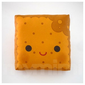 Pillow, Biscuit Pillow, Breakfast Food, Throw Pillow, Cushion, Kawaii, Home Decor, Kids Room Decor, Play Room Decor, 7 x 7&quot;