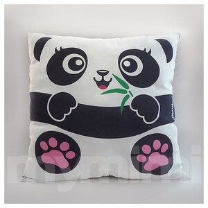 12 x 12" Panda Pillow, Jungle Animals, Stuffed Animal, Kids Room Decor, Children's Pillow, Kids Toys, Zoo Themed Nursery Decor