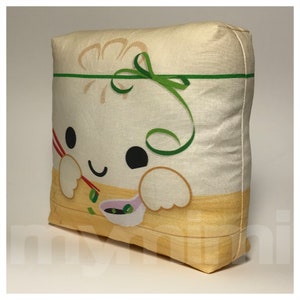 Chinese Dimsum Dumpling, Mini Cushion, Kawaii, Home Dorm Room Decor, Childrens Toys, 7 x 7 image 3