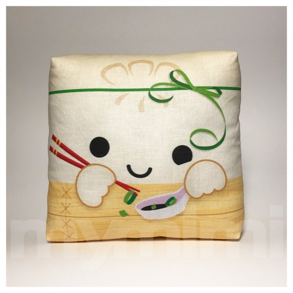 Chinese Dimsum Dumpling, Mini Cushion, Kawaii, Home Dorm Room Decor, Childrens Toys, 7 x 7"