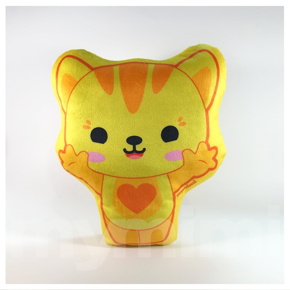 yellow stuffed cat