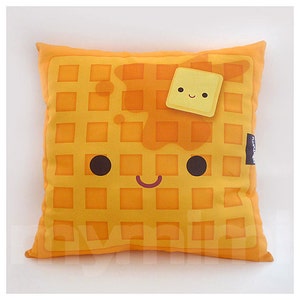 Waffel Kissen: 32 cm Kuscheltier Plüsch - Kawaii Kinderzimmer Dekor