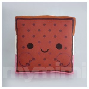Ice Cream Pillow, Ice Cream Sandwich, Food Pillow, Neopolitan, Dessert Pillow, Decorative Pillow, Kawaii Pillow, Childrens Toys, 7 x 7&quot;