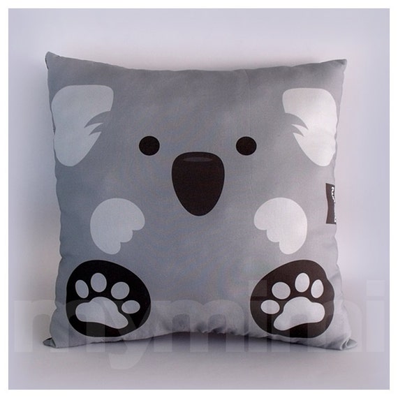 12 X 12 Pillow Koala Bear Animal Pillow Stuffed Etsy