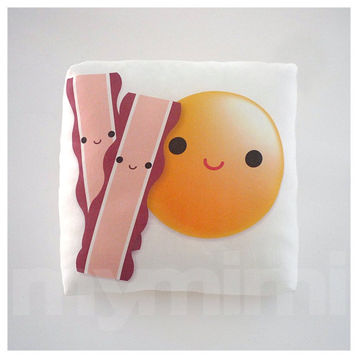 Food Pillow Egg Pillow Bacon Pillow Breakfast Food Throw - Etsy