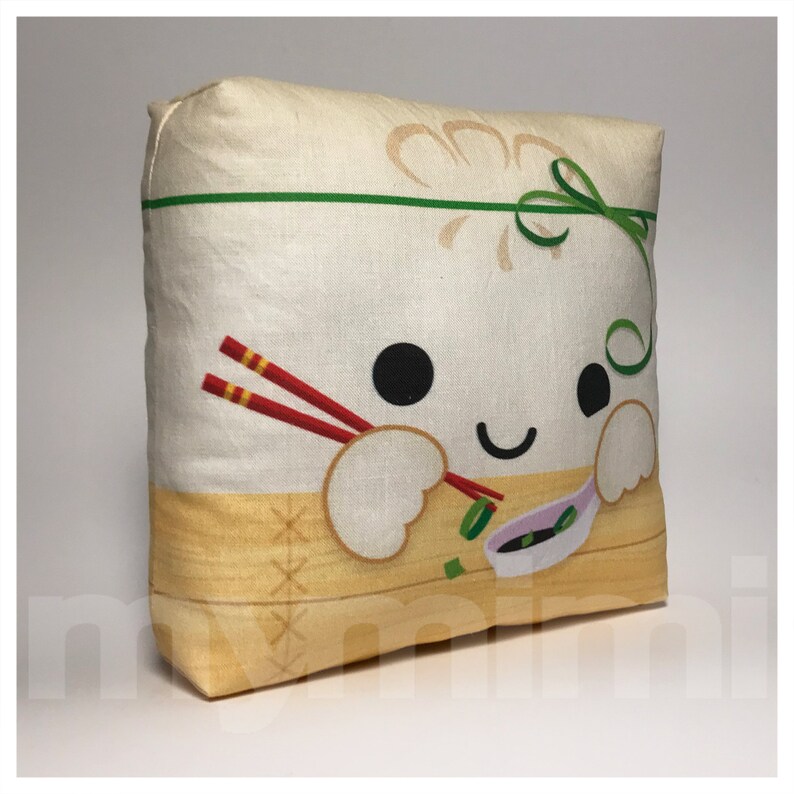 Chinese Dimsum Dumpling, Mini Cushion, Kawaii, Home Dorm Room Decor, Childrens Toys, 7 x 7 image 2