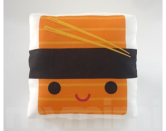 Decorative Pillow, Sushi Pillow, Japanese Food, Food Pillow, Kawaii Pillow, Cushion, Room Decor, Dorm, Toy Pillow, Childrens Toys 7 x 7&quot;