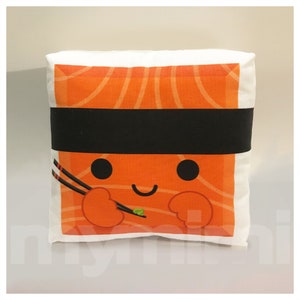 Decorative Pillow, Sushi Pillow, Japanese Food, Food Pillow, Kawaii Pillow, Cushion, Room Decor, Dorm, Toy Pillow, Childrens Toys 7 x 7&quot;