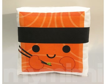 Decorative Pillow, Sushi Pillow, Japanese Food, Food Pillow, Kawaii Pillow, Cushion, Room Decor, Dorm, Toy Pillow, Childrens Toys 7 x 7"