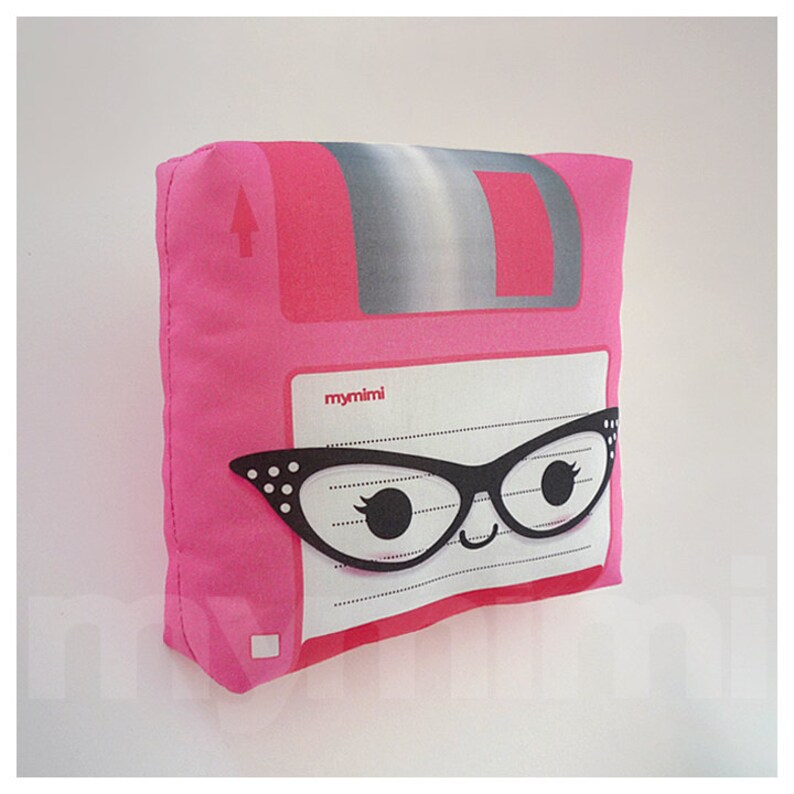 Decorative Pillow Floppy Disk Nerdy Geeek Pillow 80's | Etsy