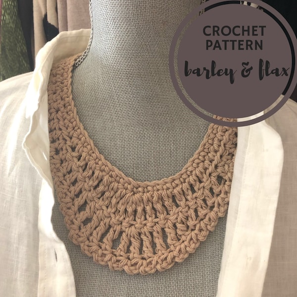 CROCHET PATTERN Necklace Ocean Breeze Statement Necklace Beginner Instant Download PDF Instructions