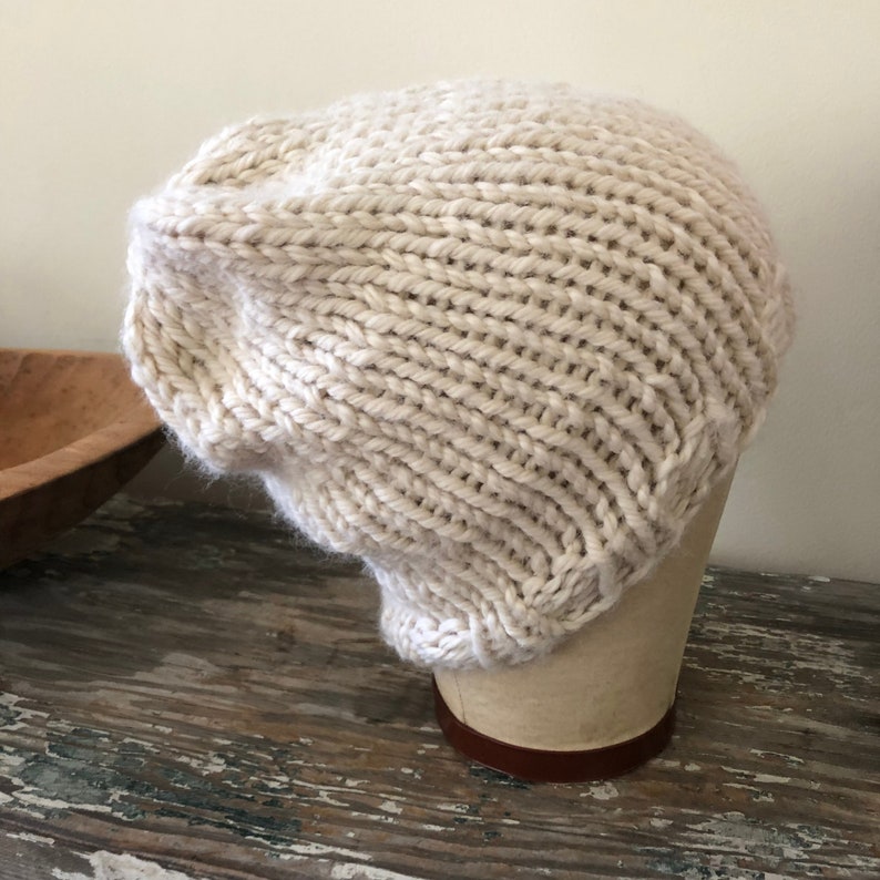 Chunky Knit Cable Hat Knitting Pattern: Chloe Slouch Beanie (PDF ...