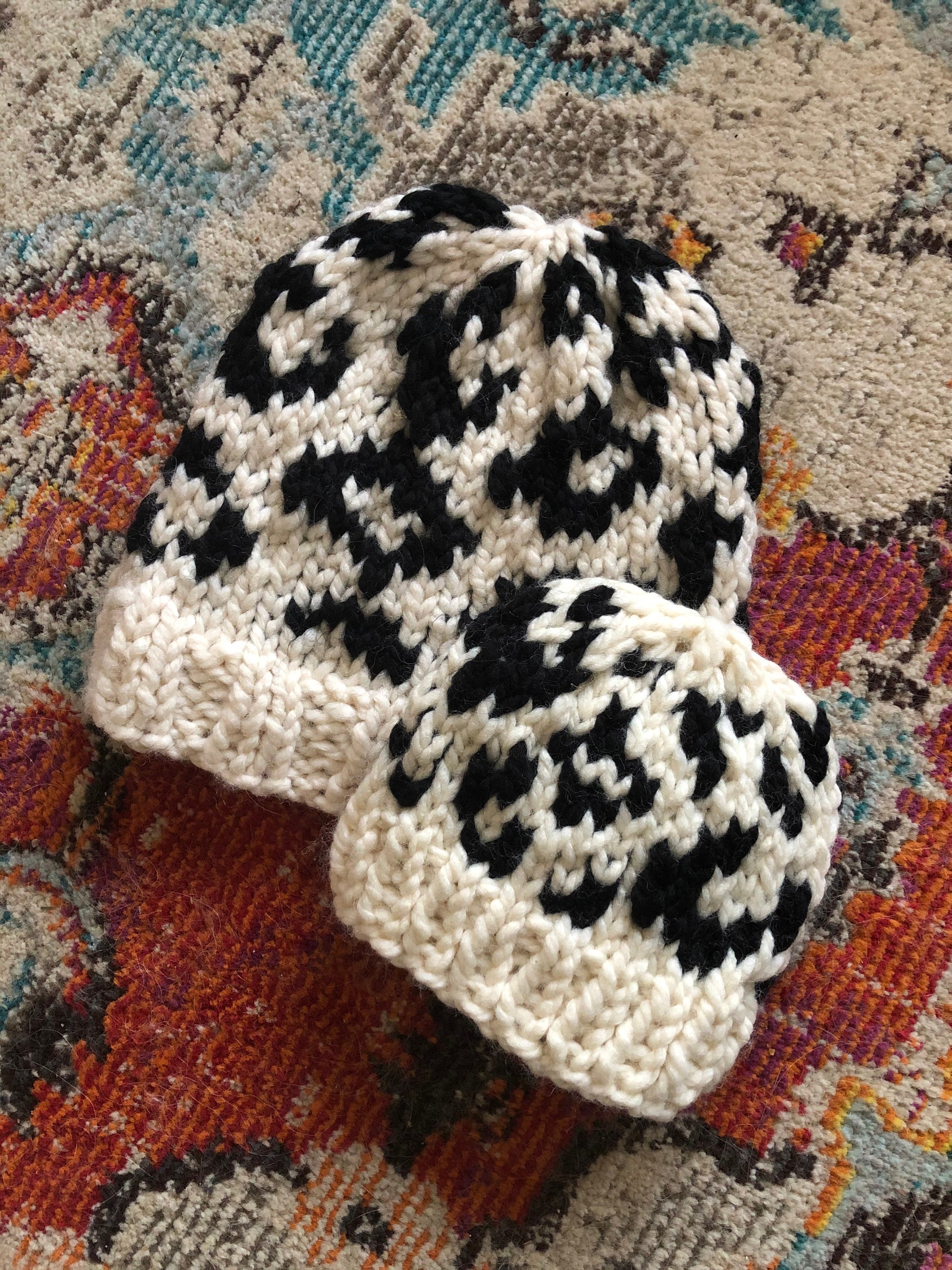 Leopard Knitting Pattern Leopard Print Baby Hat Knitting Pattern: Chunky Knit, Newborn to Kids ...