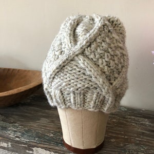 KNITTING PATTERN Chunky Aran Cable Hat PDF Knitted Beanie Instructions Diamond Cable Crush Instant Download Cabled Toque