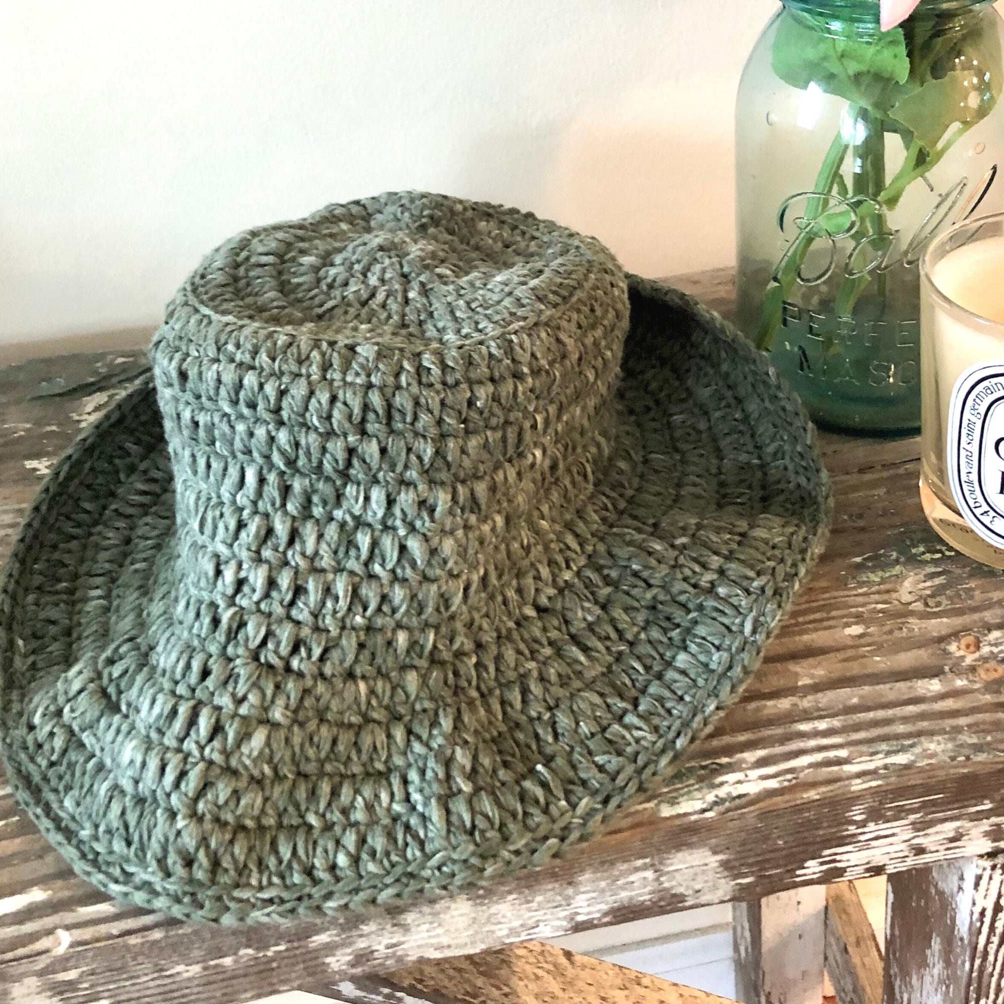 Crochet Pattern Boho Bucket Hat Coastal Grandmother Summer 