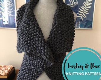 Knitting Pattern: Oh Yes Vest Chunky Sleeveless Cardigan (PDF Download)